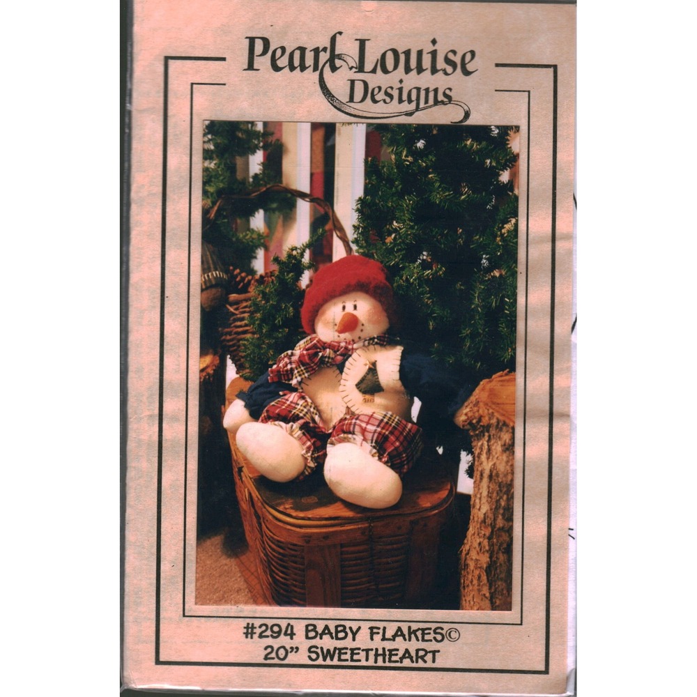 Pearl Louise Designs 294 Baby Flakes 20 Inch Sweetheart Snowman Sewing Pattern